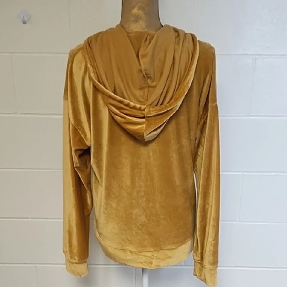 So Soft Velvety Butterscotch Hoodie with Luxurious Texture - Picture 2 of 9